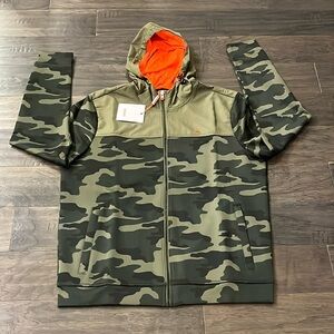 SWIMS Tind Full Zip Camo Jacket Hoodie new green camo Mens Size Large